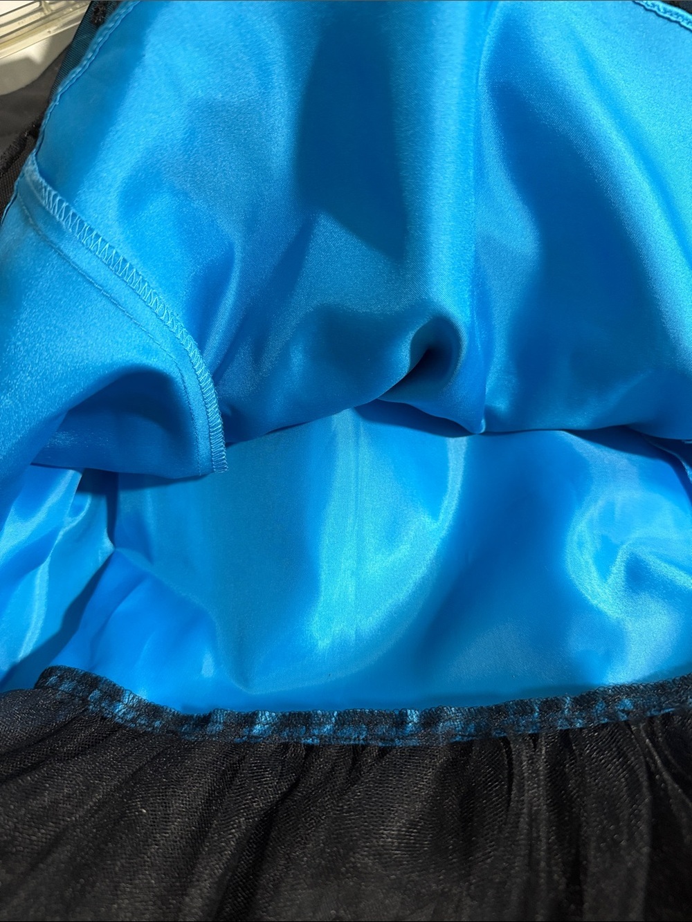 Morgan & Co Blue & Black Embroidered Cocktail Fairy-core Goth Dress sz 11/12 - Picture 6 of 7